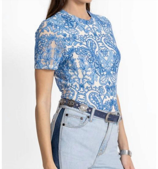 Johnny Was - ELEANOR SHORT SLEEVE MESH TEE