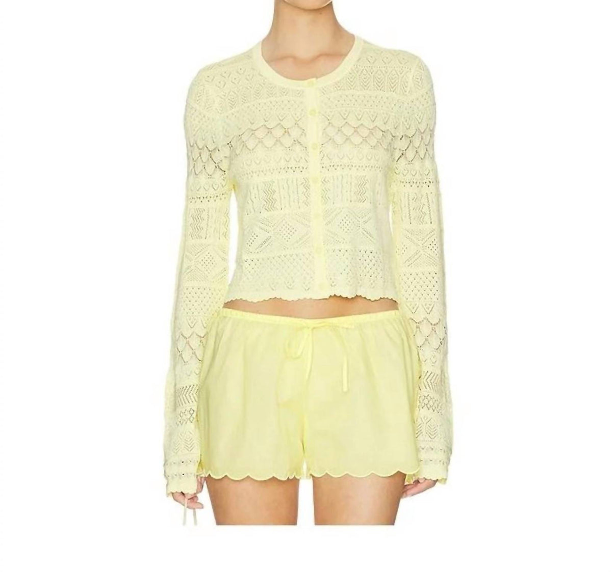 Loveshackfancy - Brigette Fine Pointelle Cardigan