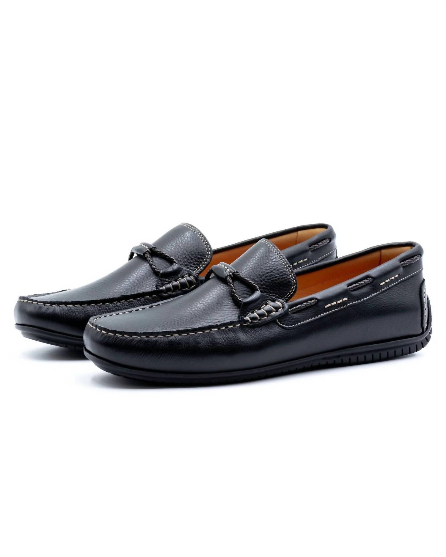 Martin Dingman - Men's Bermuda Glove Leather Braided Bit Loafers