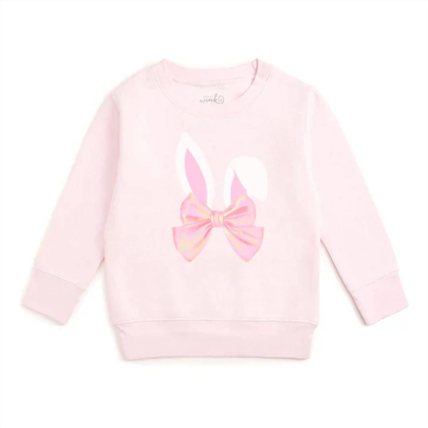 Sweet Wink - Kid's Bunny Bow Easter Sweatshirt