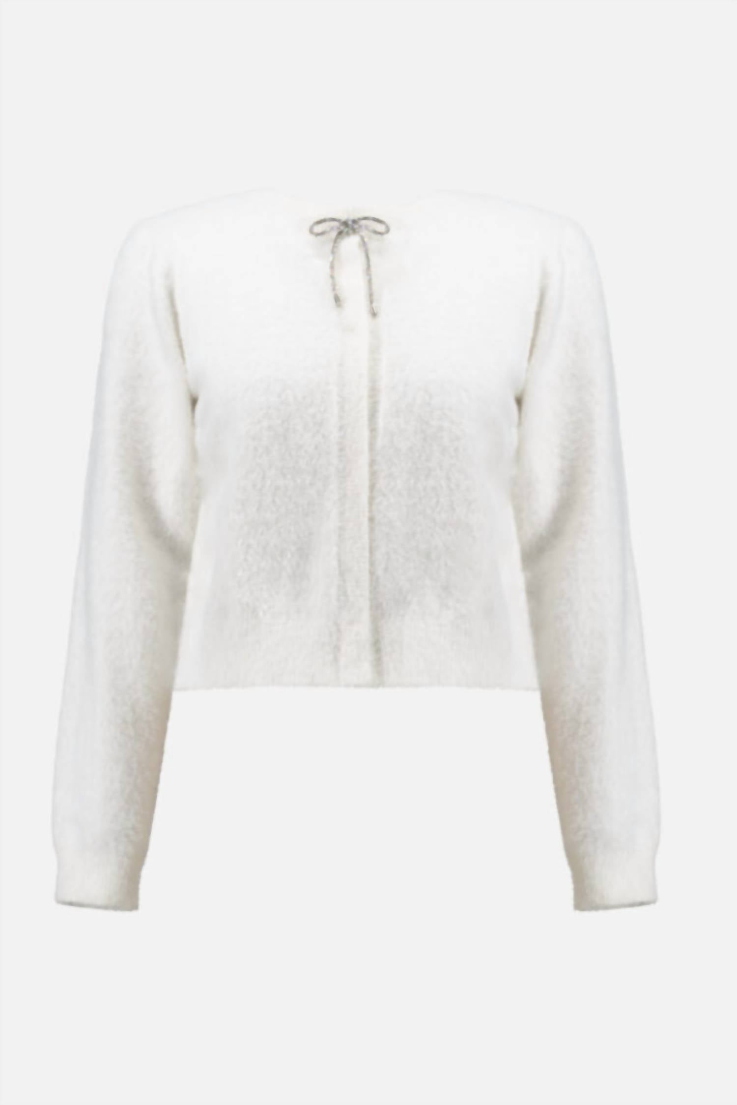 Joseph Ribkoff - Rhinestone Bow Detail Cardigan