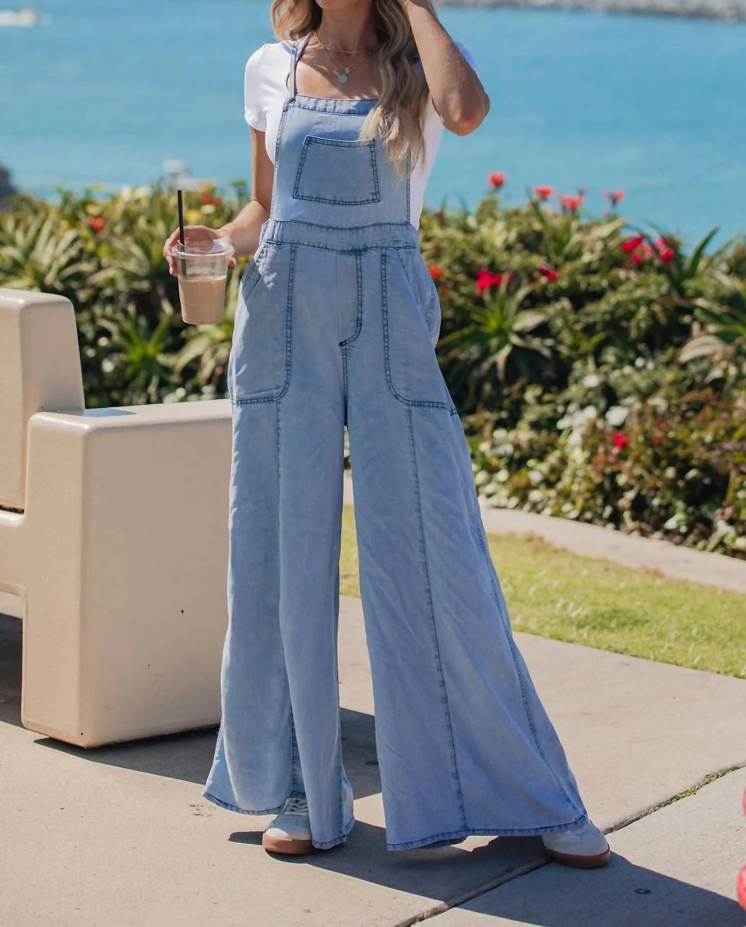 Vintage Havana - Denim Wide Leg Jumpsuit