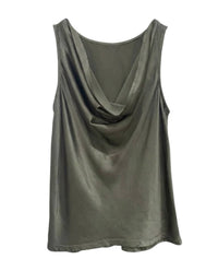 LAmade Women's Charlotte Satin Tank Top in olive - women's tank top