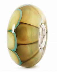 Trollbeads Women's Glass Bead Charm in aqua edge pumpkin - women's jewelry