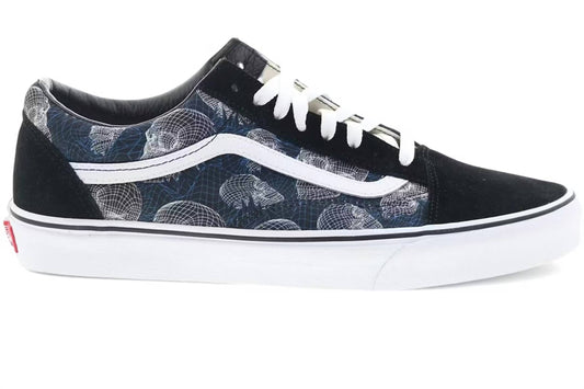 Vans - Men's Old Skool Wireframe Skulls Print Skate Shoes