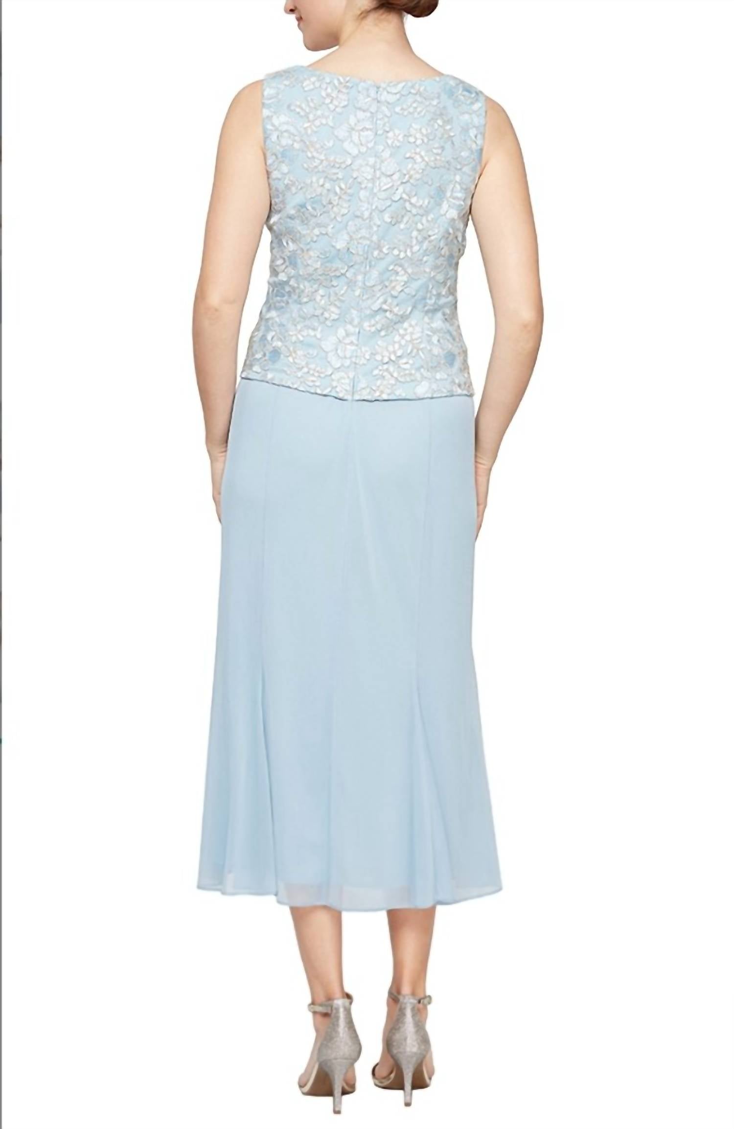 Alex Evenings - Mock Jacket Dress With Corded Detail And Godet Skirt