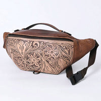 American Darling - Women's Floral Leather Fanny Pack Sling Bag