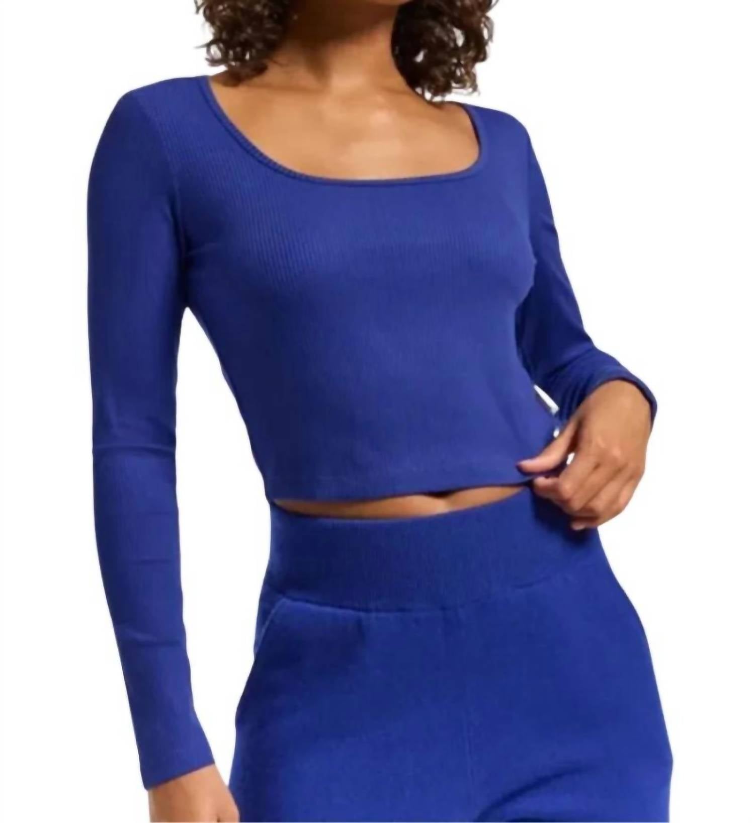 Bandier - Rivington Ribbed Scoop Neck Crop Top