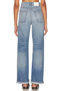 Grlfrnd - The Brooklyn High Rise Straight Distressed Jean