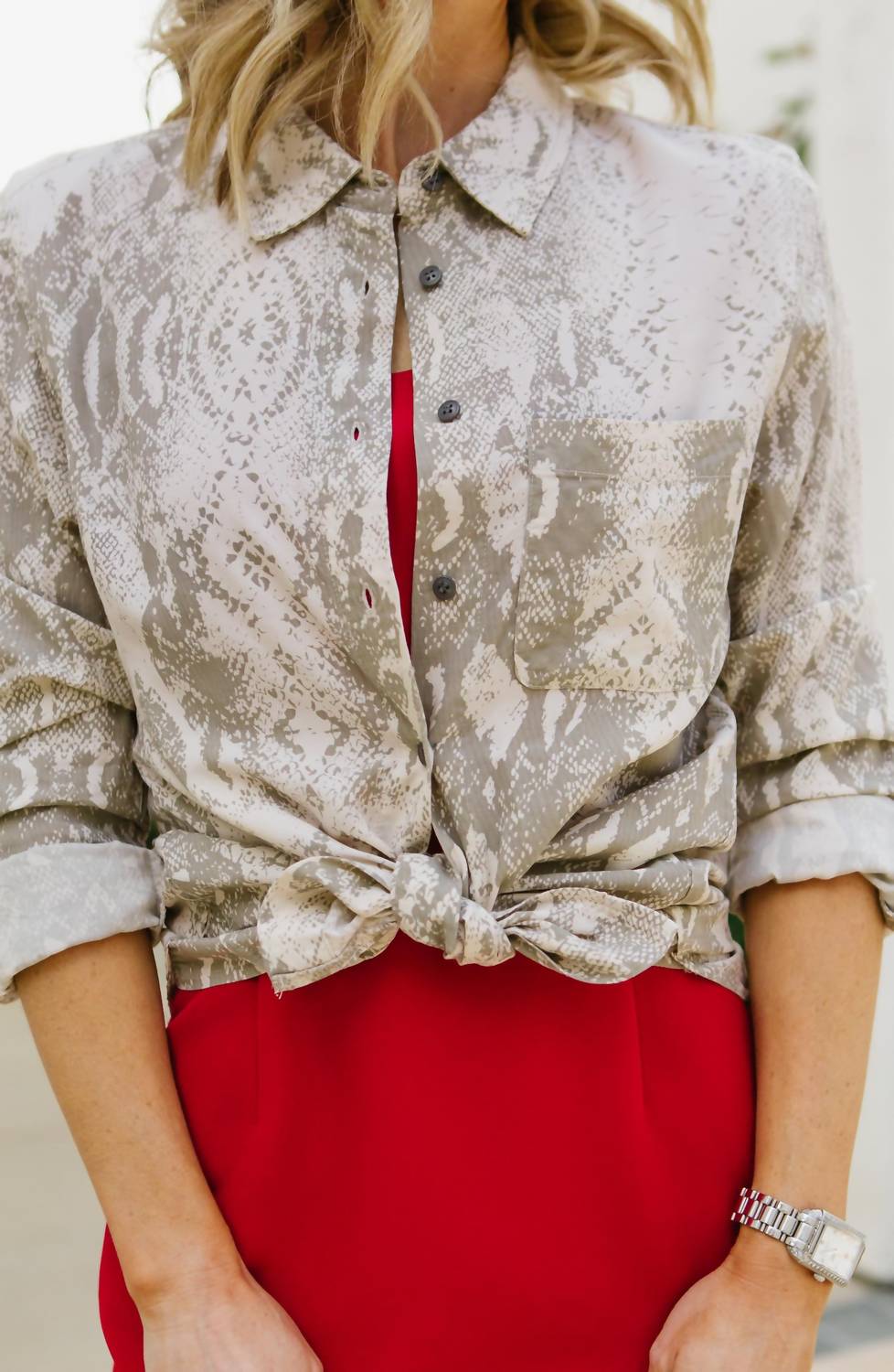 Sophia Snakeskin Blouse