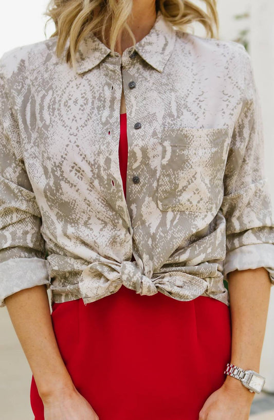 Sophia Snakeskin Blouse