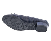 Ros Hommerson Women's Tawnie Leather Slip On Casual Shoe in navy - women's heels - view 6