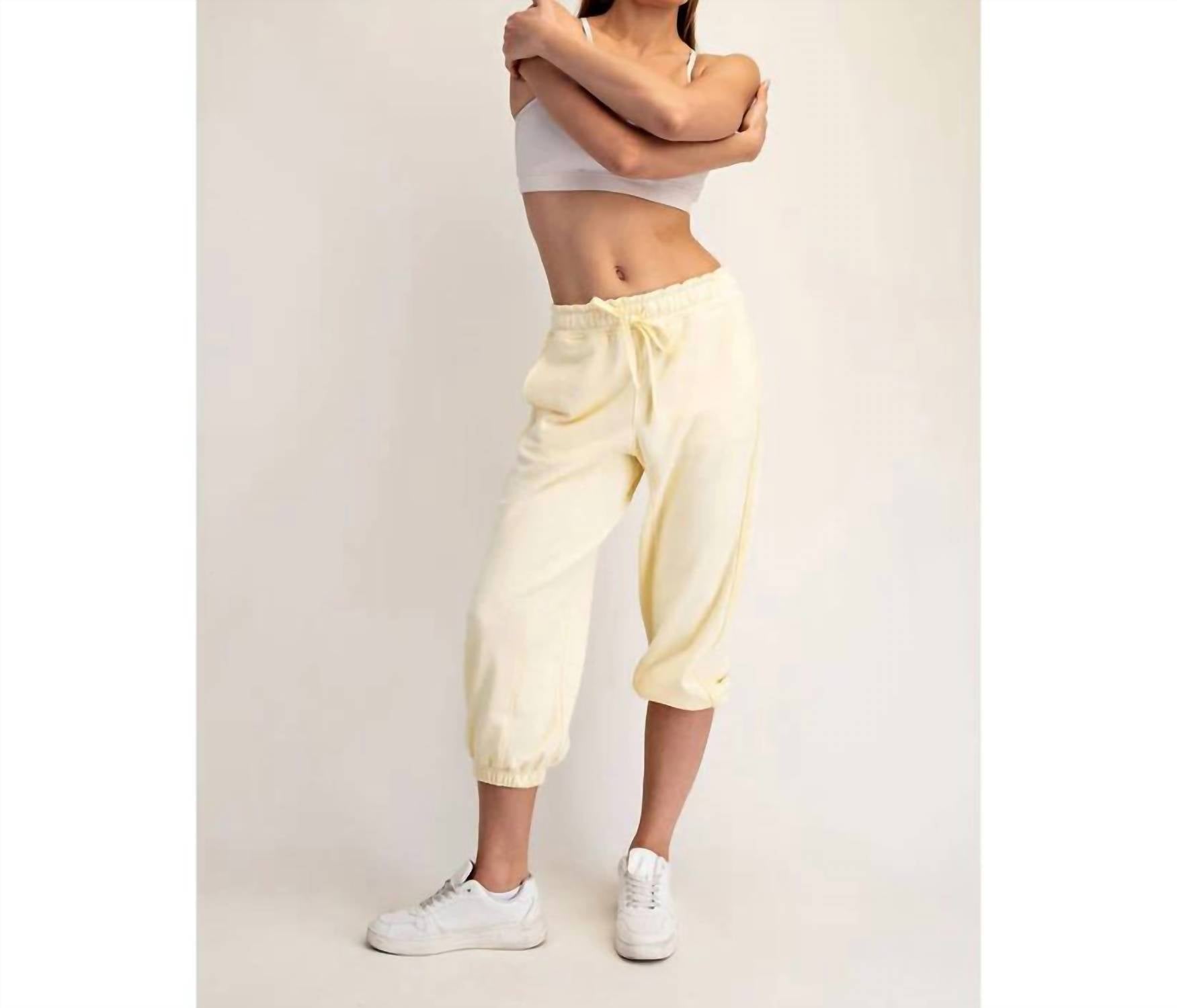 Rae Mode - French Terry Cropped Jogger Pants