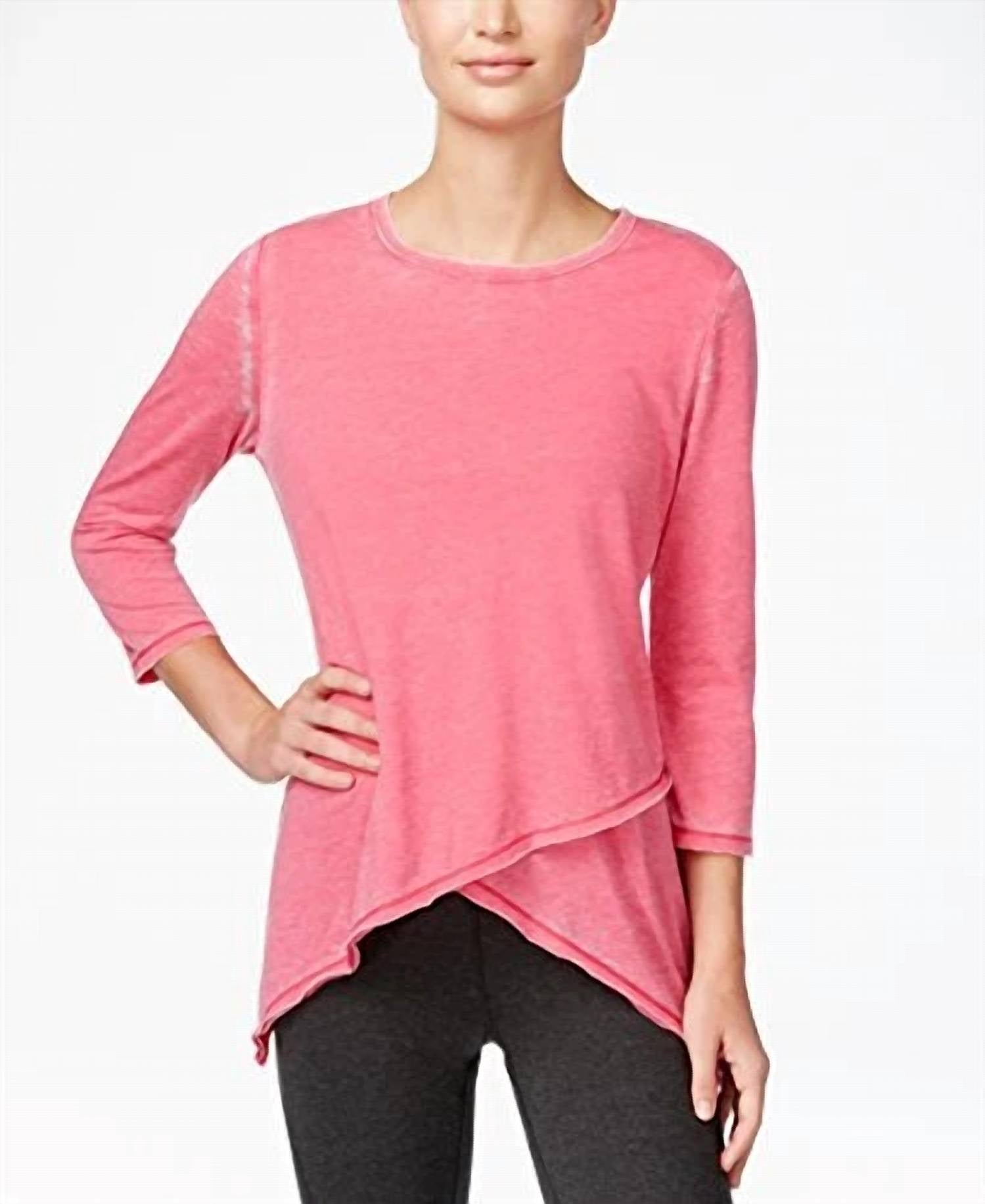 Calvin Klein - Asymmetrical Hem Heathered Top