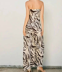 Dress Forum - Animal Print Chiffon Maxi Dress