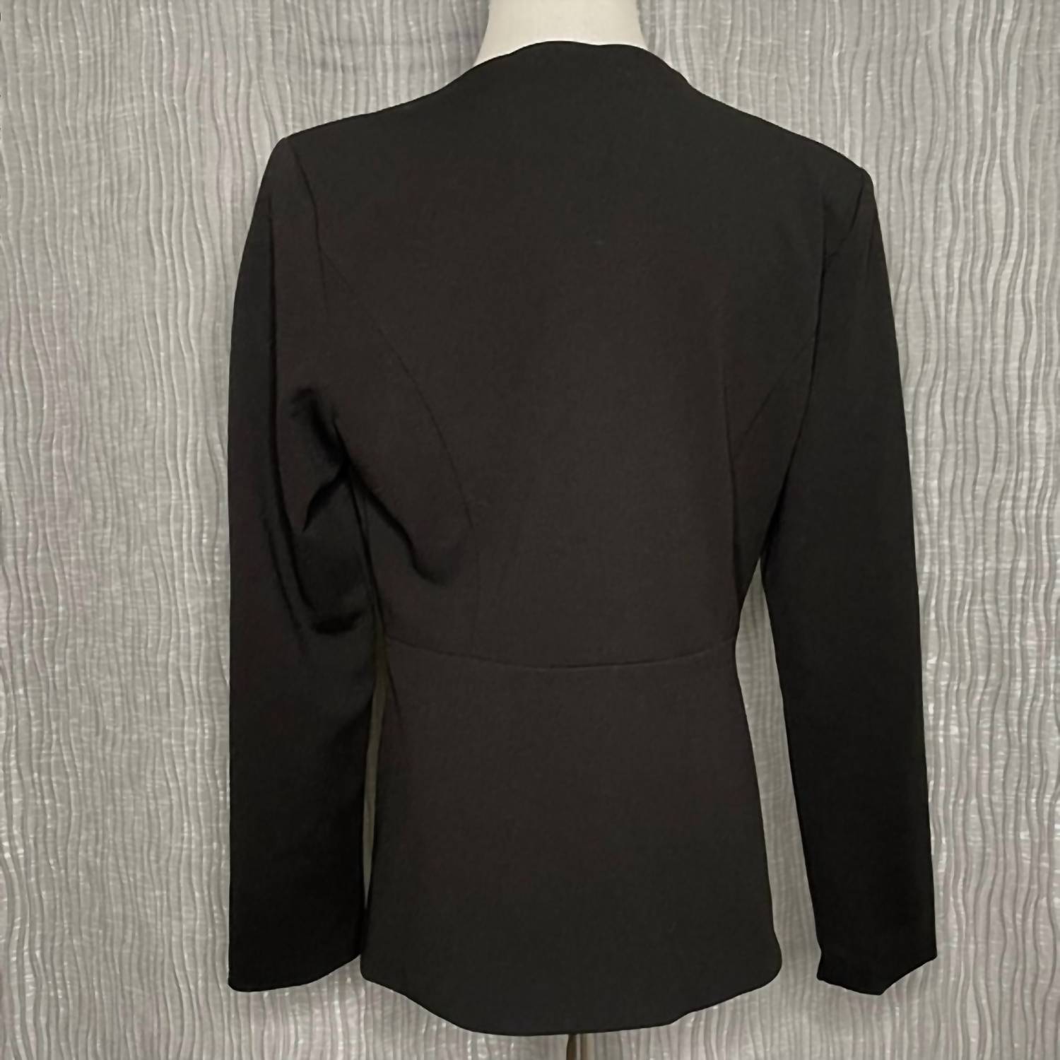 PLM Scalloped Business One-button Blazer in black - women's jacket - view 4
