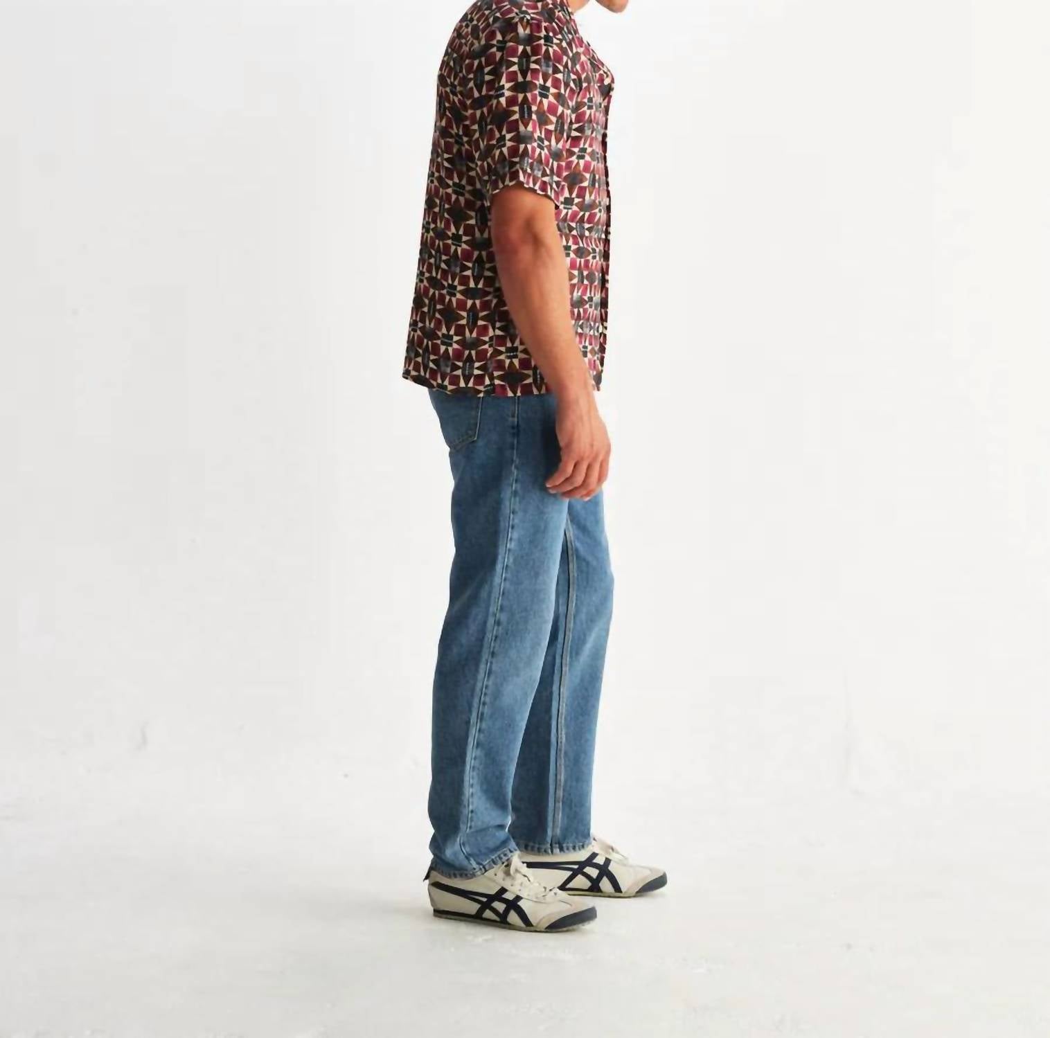 Wax London - Painted Geo Didcot Short Sleeve Shirt