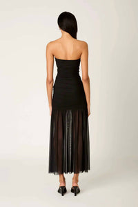 NIA Nola Strapless Dress in black - women's dress - detail view