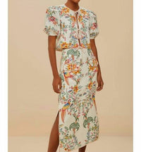 Farm Rio - Delicate Forest Midi Skirt