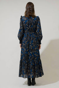 Sugarlips - Aurina Floral Ruffle Midi Dress