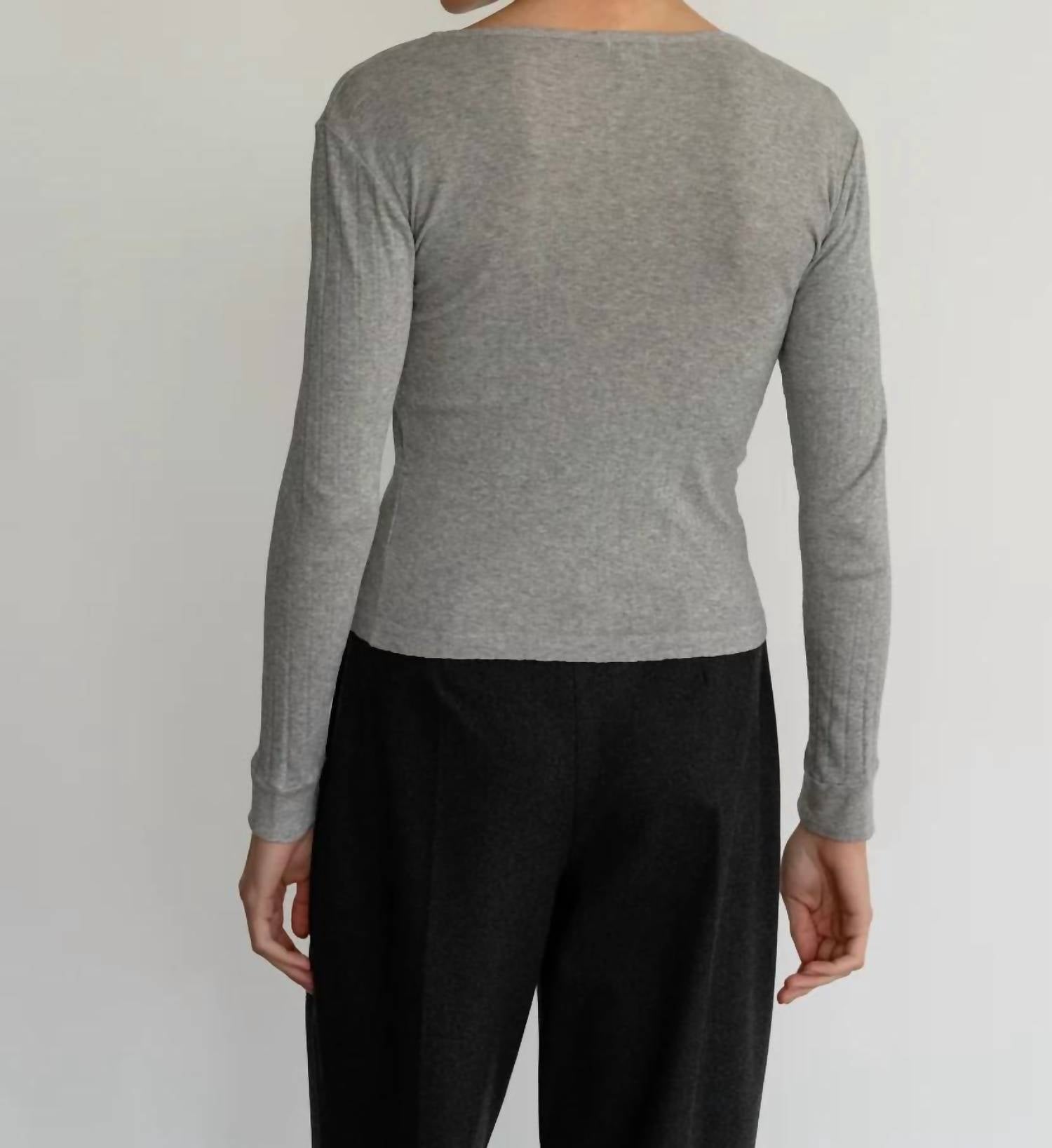 Donni. - Pointelle Long Sleeve Top