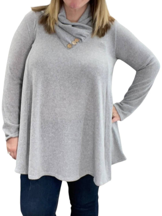 Heimish Usa - Faux Cowl Neck Sweater