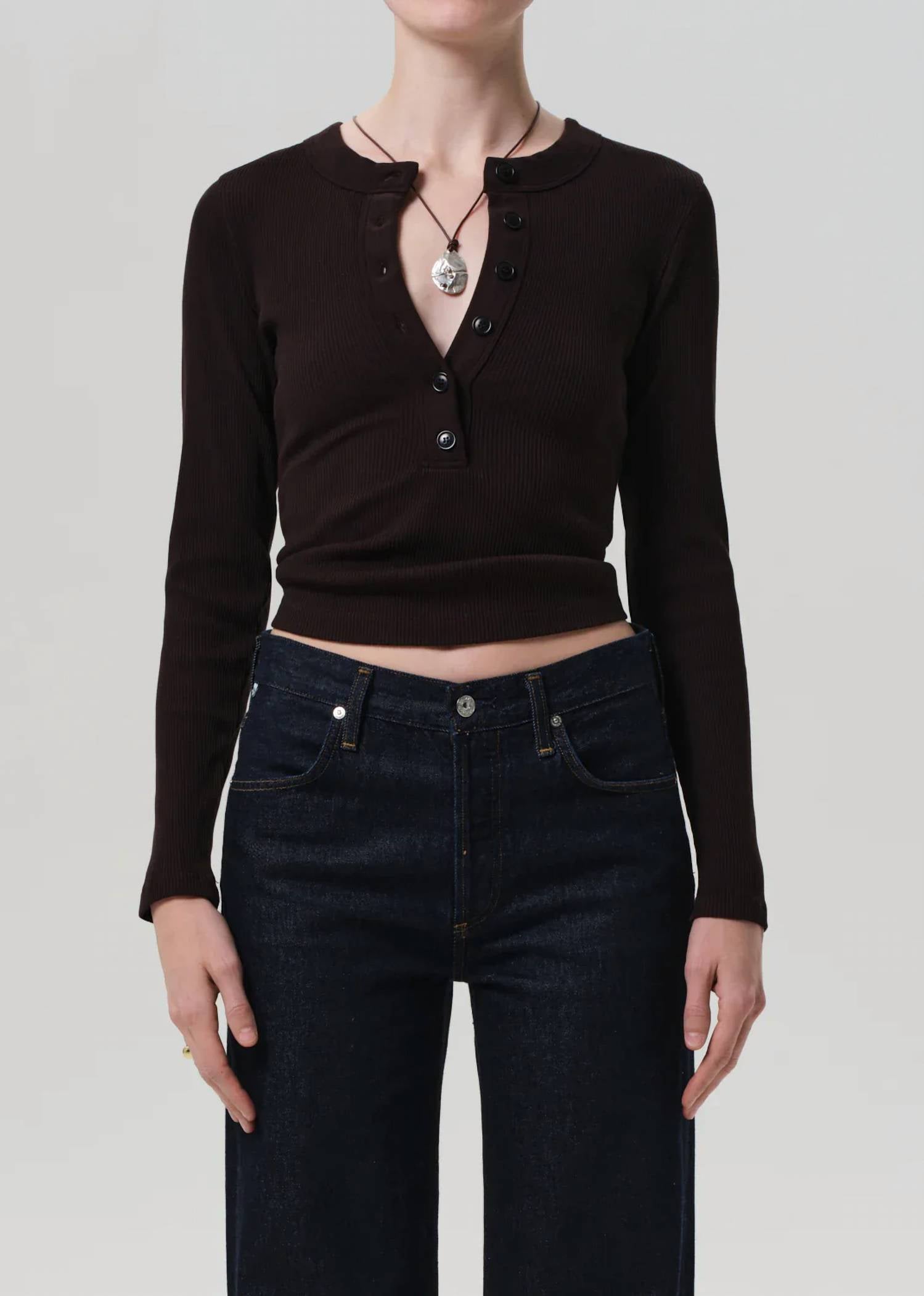Citizens Of Humanity - Varra Long Sleeve Henley Tee