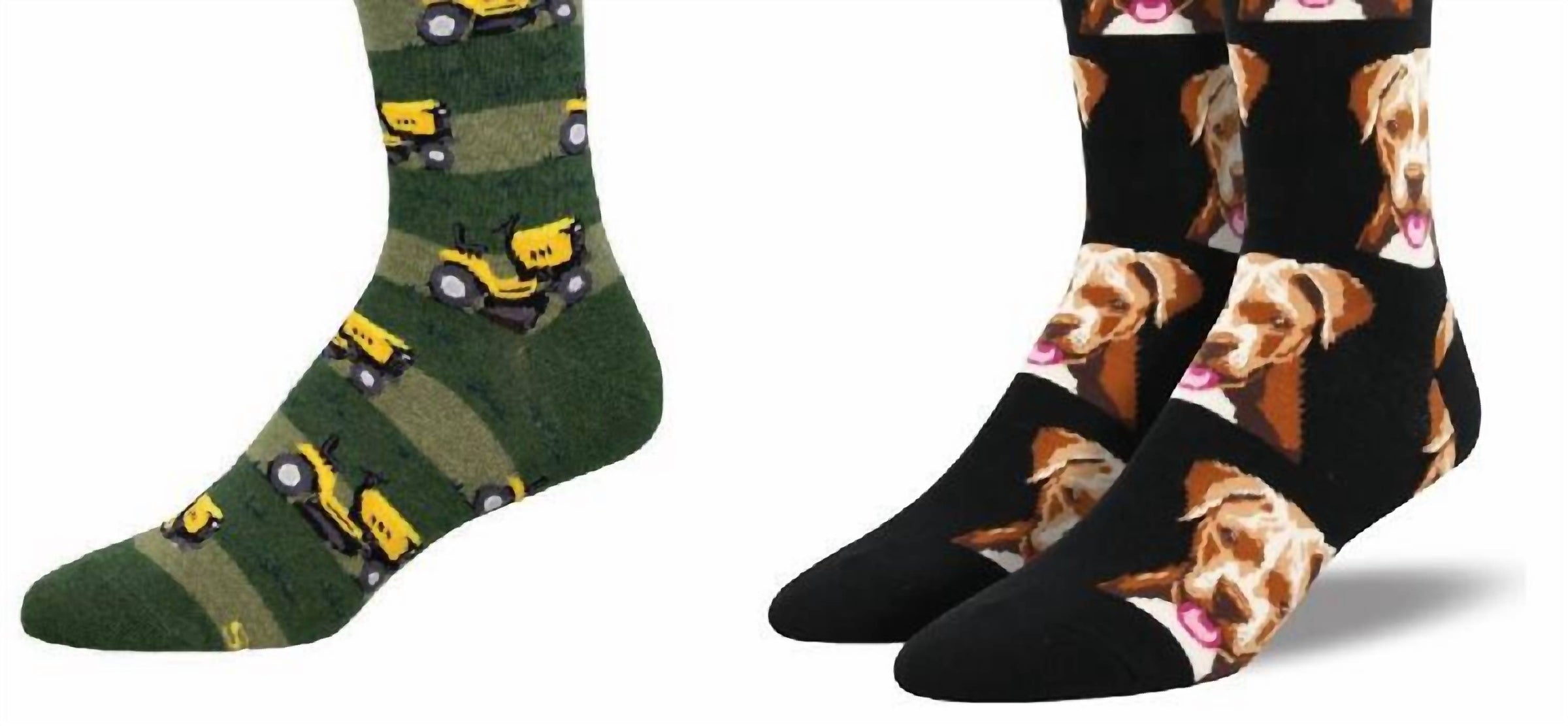 SOCKSMITH Men's Lawn Mower & Pit Bull Socks - Set Of 2 Pair in multi - men's item