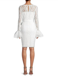 Nue By Shani - Lace Bell-sleeve Sheath Dress