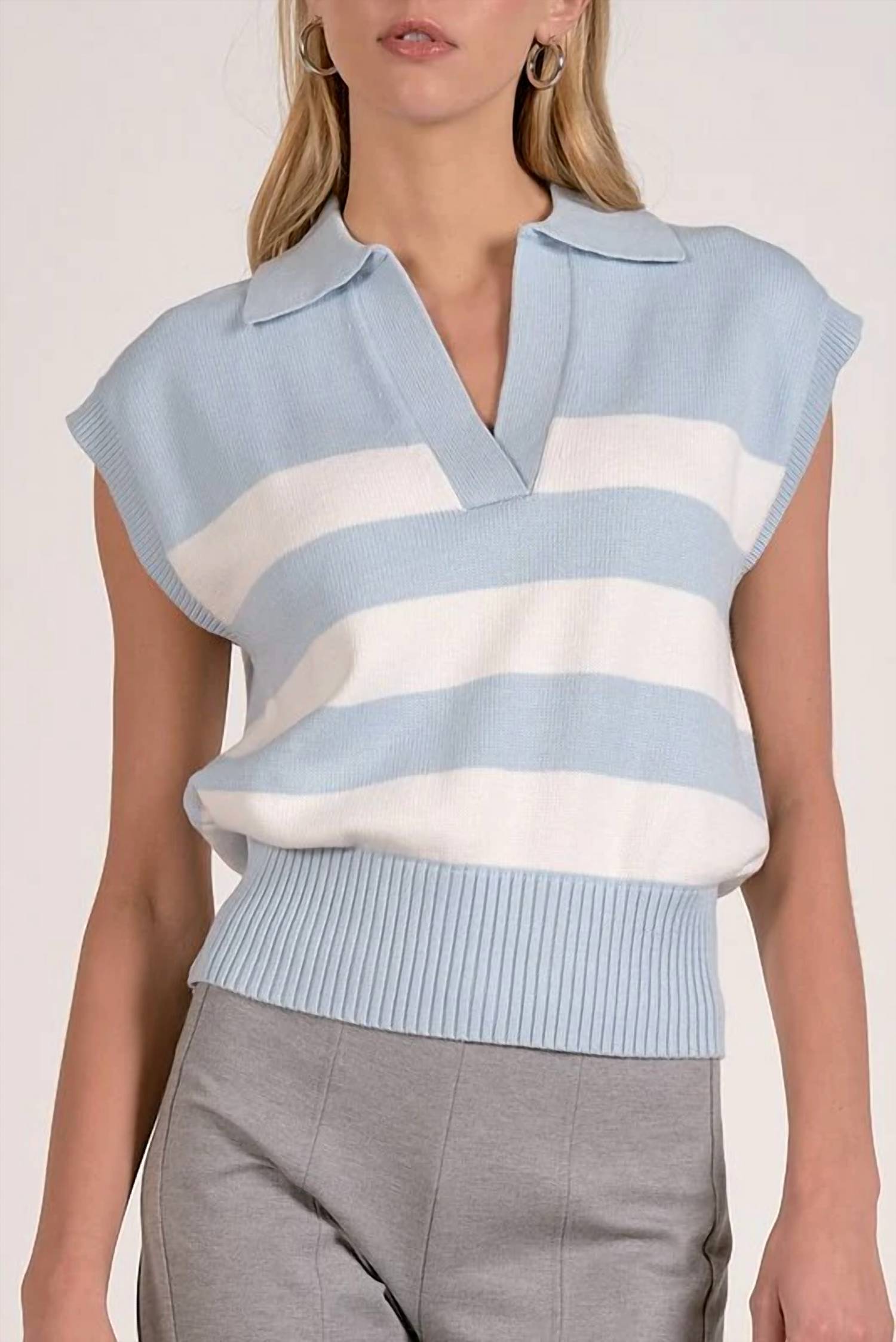 Elan - The Courtside Collared Sweater
