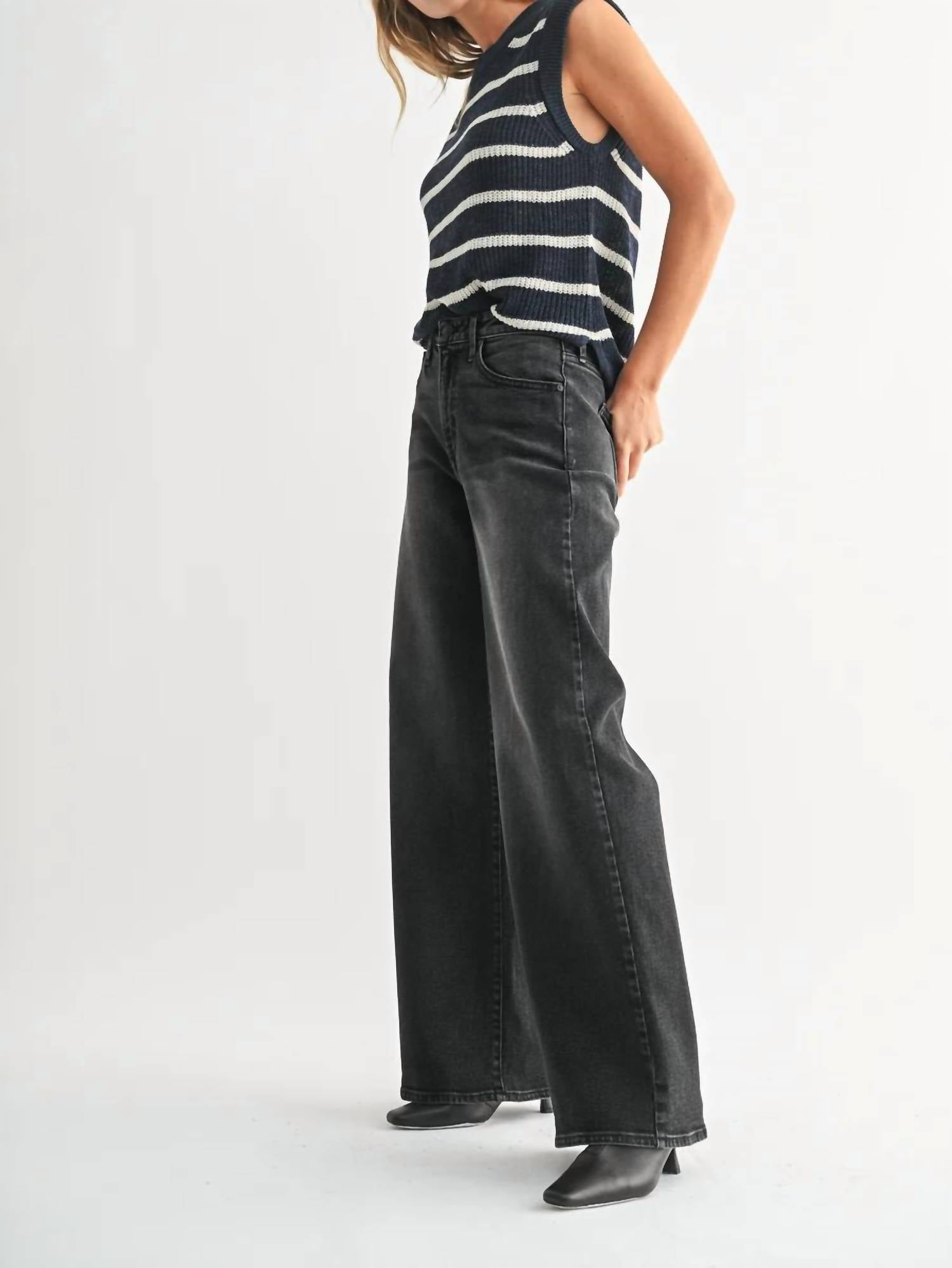 Just Black Denim - Ultra Wide Leg Jean