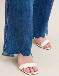 Judy Blue All Chewed Up Wide Leg Jean in blue - women's jeans - view 4