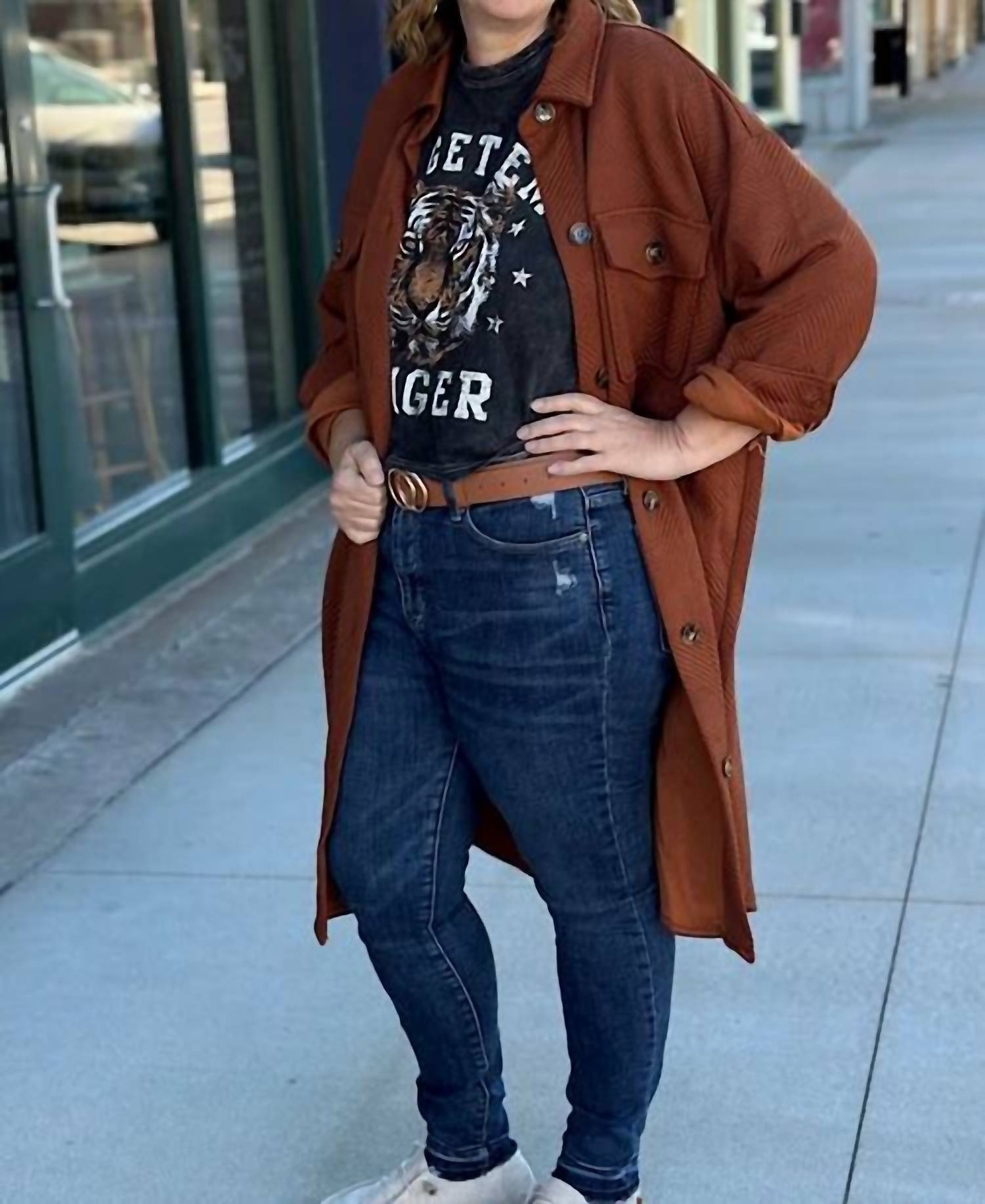 Staccato - Women's Carter Textured Overshirt Duster Jacket