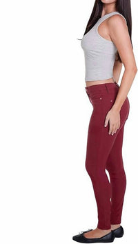 YMI Bianca Mid-rise Skinny Jeans in dark rose - women's jeans - view 6