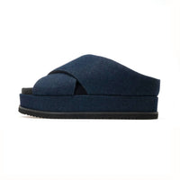 Roam - Denim Cross Stack Platform Sandals