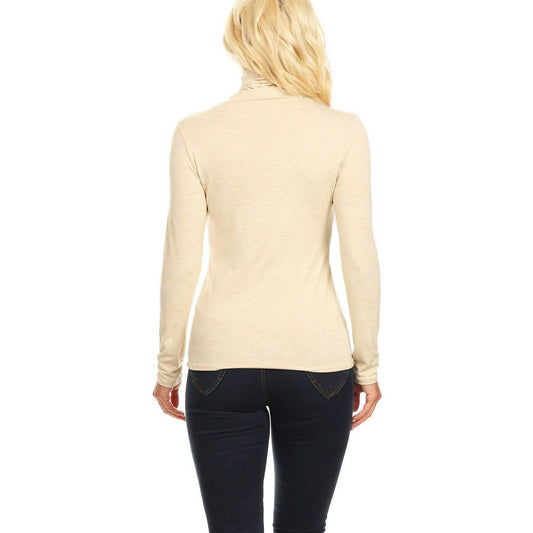 Moa Collection - Womens Long Sleeve Fitted Turtle Neck