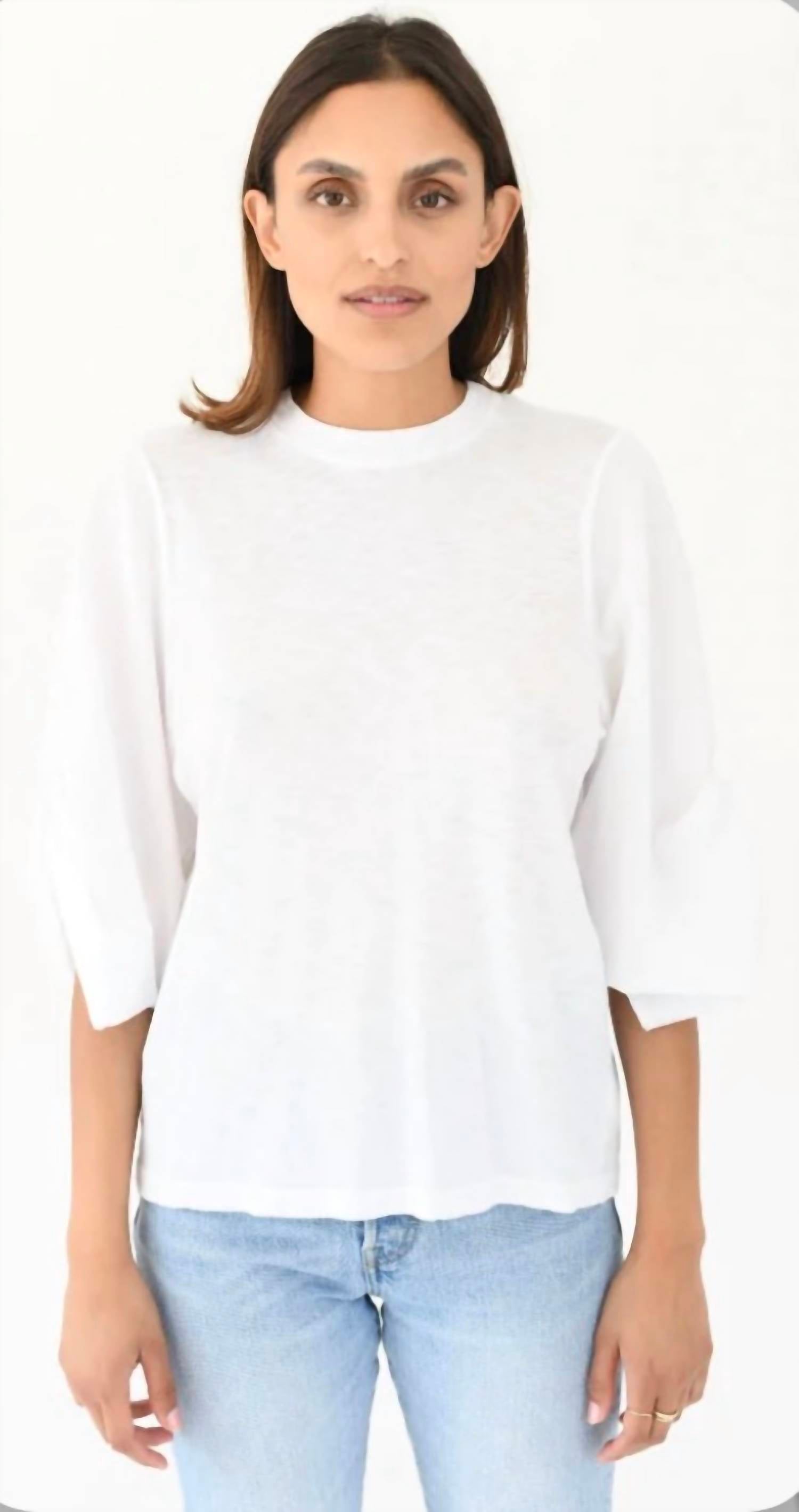 Stateside - Supima Slub Tee With Sleeve Twist