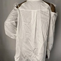 ADEAM Women’s Obi Cutout-shoulder Button-up Top in white - women's blouse - alternate view