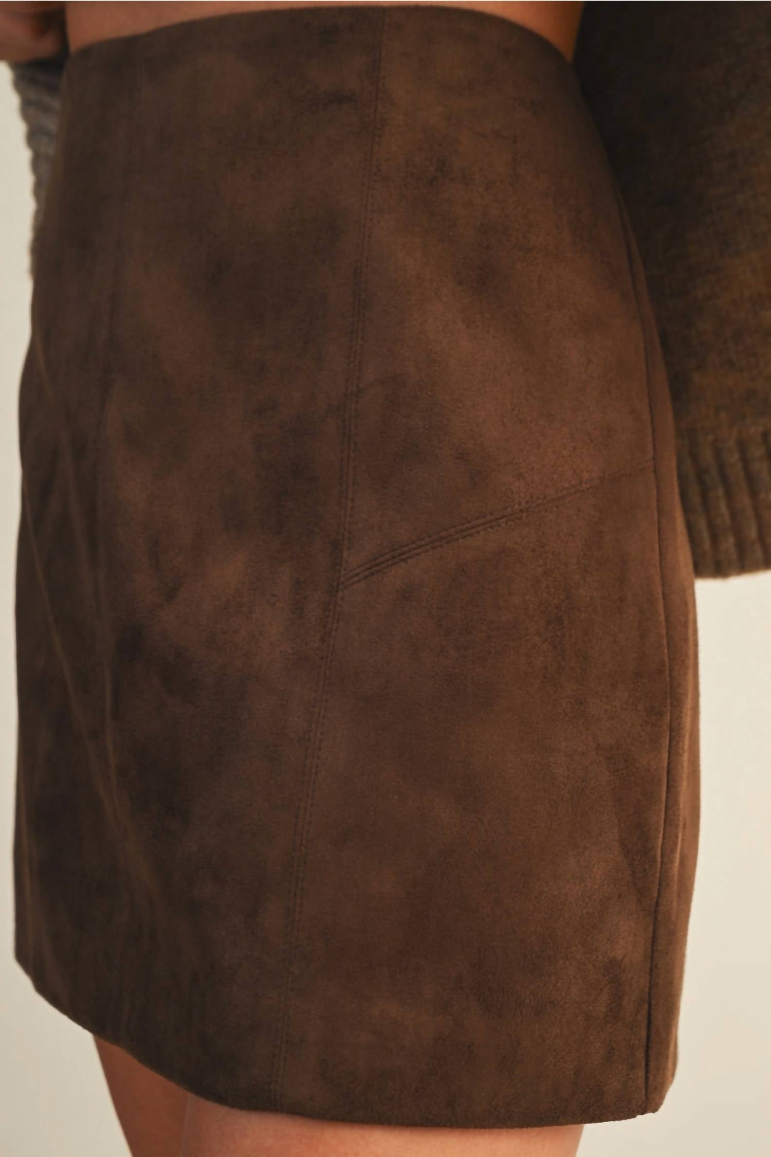 Mustard Seed - Wildwood Suede Mini Skirt