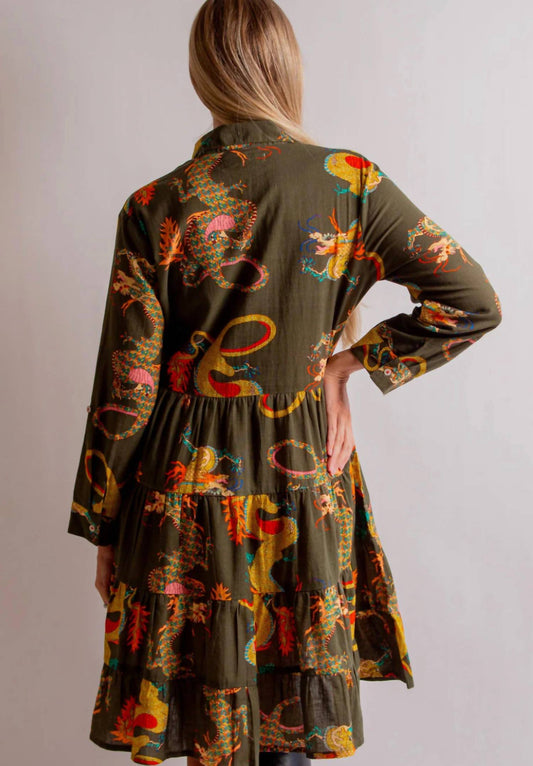 Dizzy-Lizzie - DELRAY DRAGON MIDI DRESS
