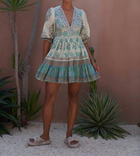 Mo Maya - Honeydew Mini Dress