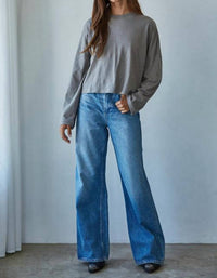 By Together Trish Perfect Long Sleeve Top in slate - women's long sleeve top