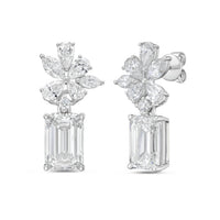 Diana M Jewels - Women's Emerald, Pear, Round & Marquise Lab-Grown Diamond Stud Earrings (15.00 Ct) - Grand