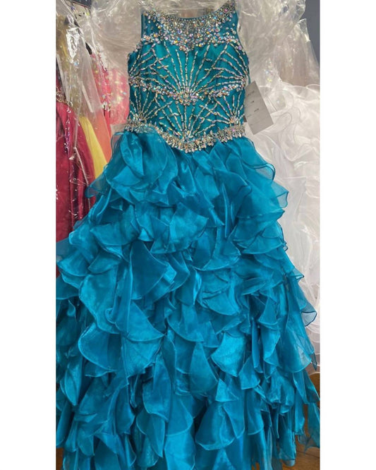 Little Rosie - Girl's Glitz Long Pageant Dress