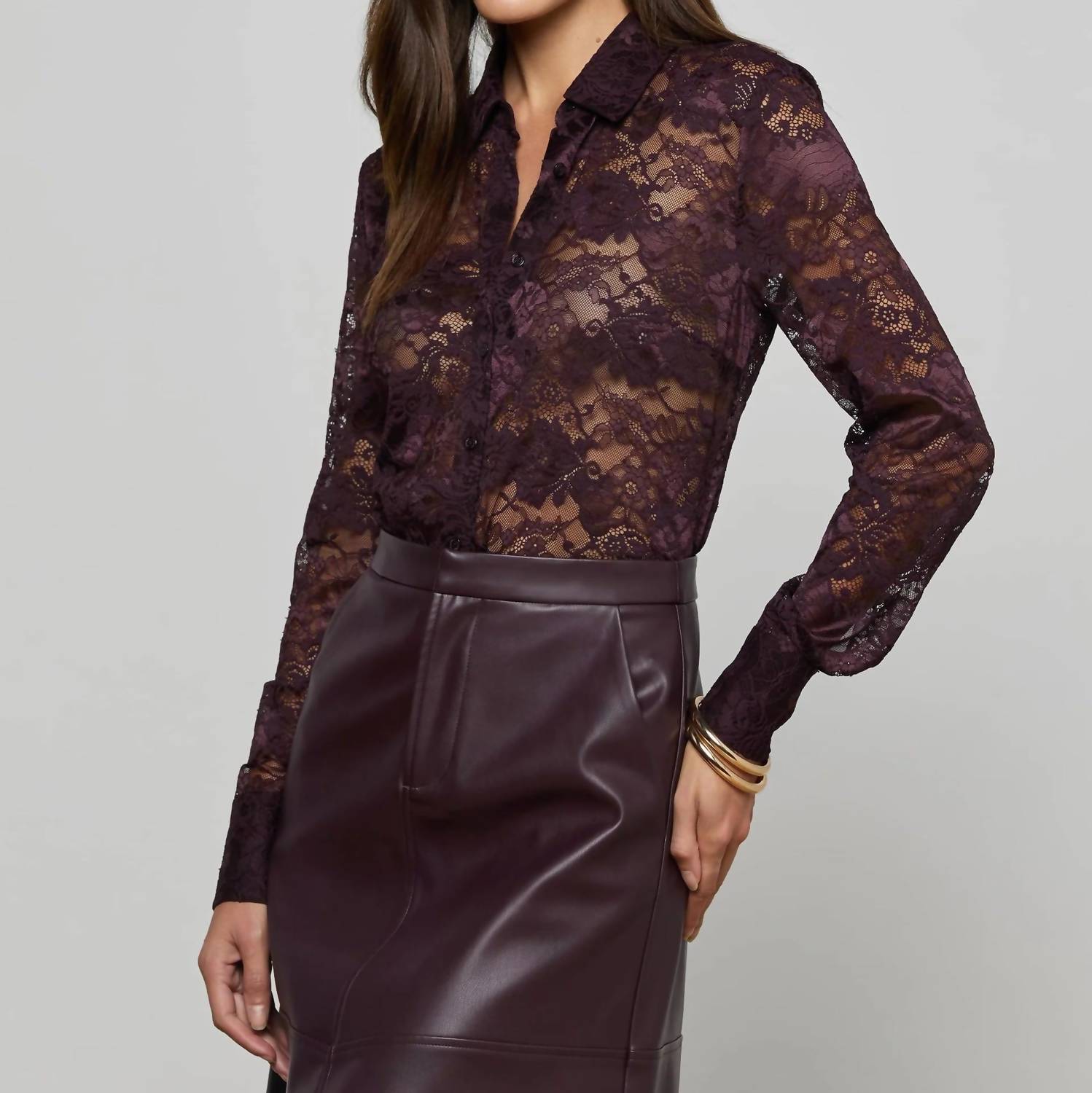 L'Agence - Maia Floral Lace Blouse