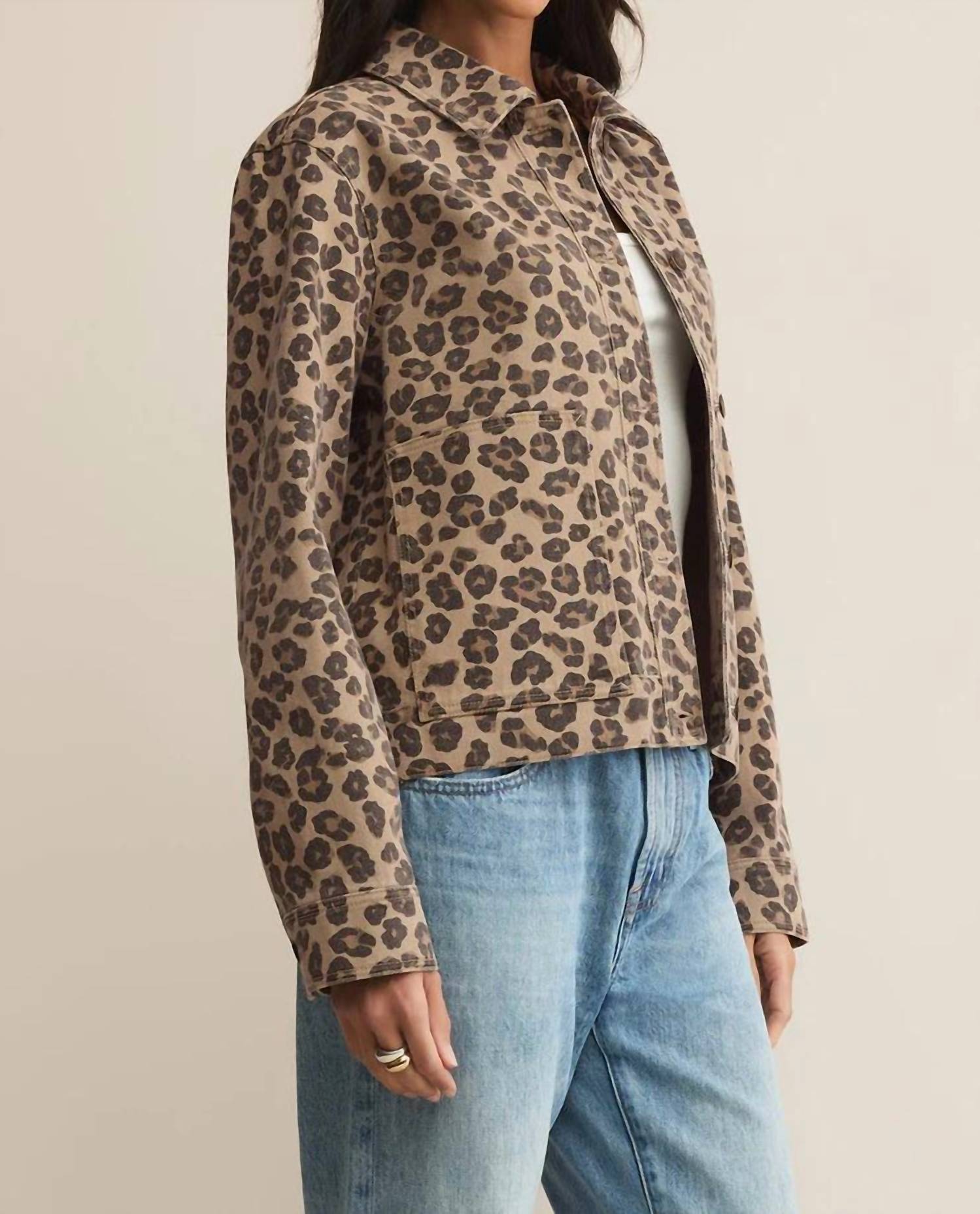 Z Supply - Bel Air Leopard Denim Jacket