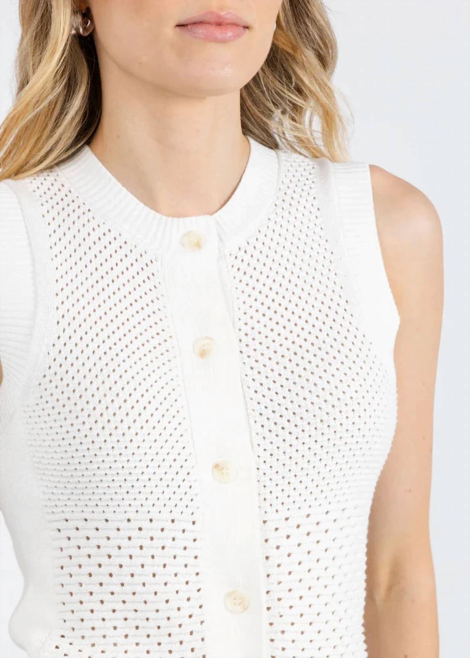 Brodie Cashmere - Mix Pointelle Tank
