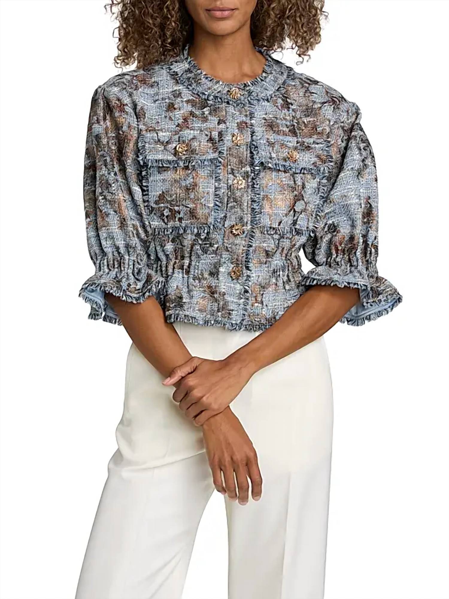 Cinq A Sept - Jaxie Tweed Elbow Sleeve Jacket