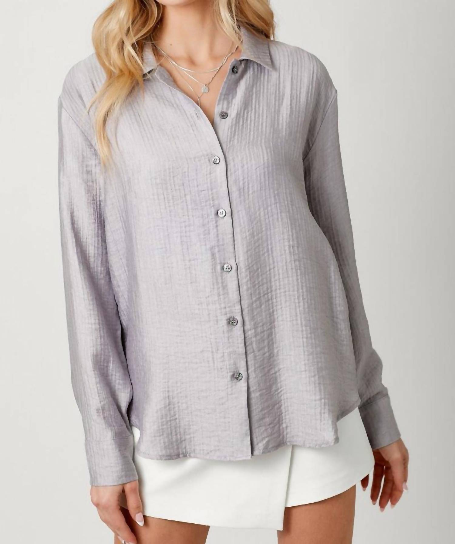 Mystree - Lillian Button Down Top
