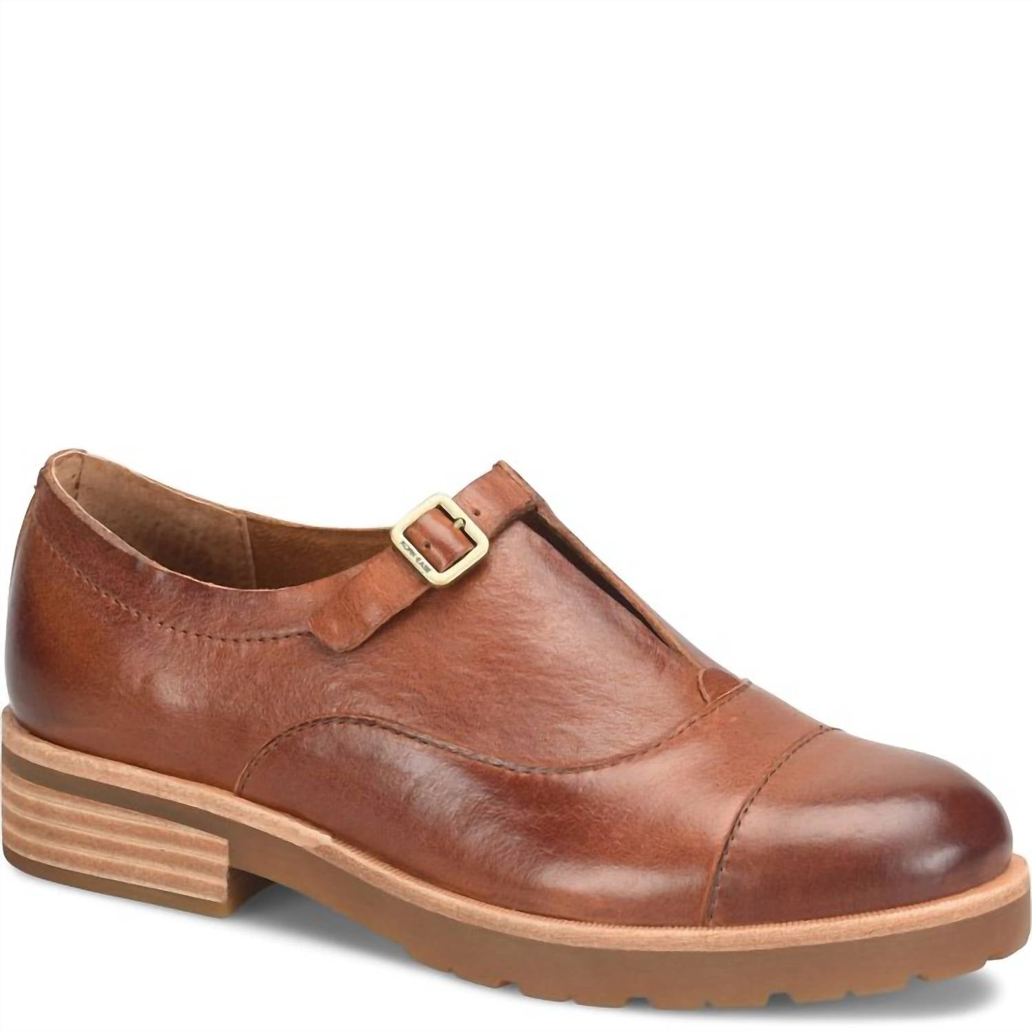 KORK-EASE Women's Cloetta Monk Strap Loafer in tan - women's flats - alternate view